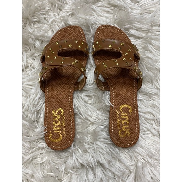 Sam Edelman Studded Faux Leather Sandal Slides - Picture 6 of 9